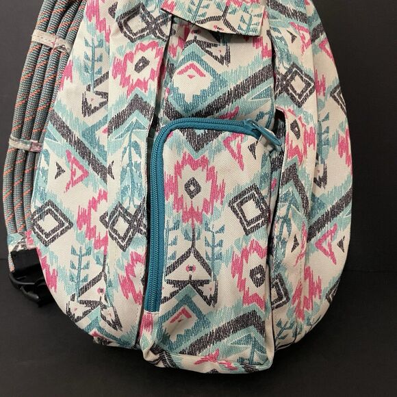 Kavu Rope Sling Crossbody Backpack Island Ikat Canvas Aztec Printed Bag - Picture 3 of 8